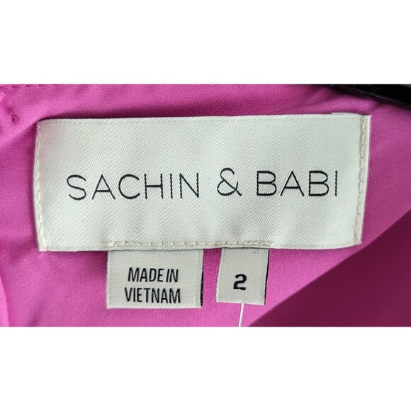 Sachin & Babi Abigail Off The Shoulder Dress Women's Size 2 Pink Mini Dress NWT - Picture 2 of 8